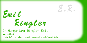 emil ringler business card